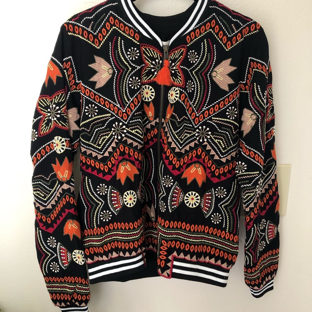Embroidered Bomber Jacket - Picture 7 of 8